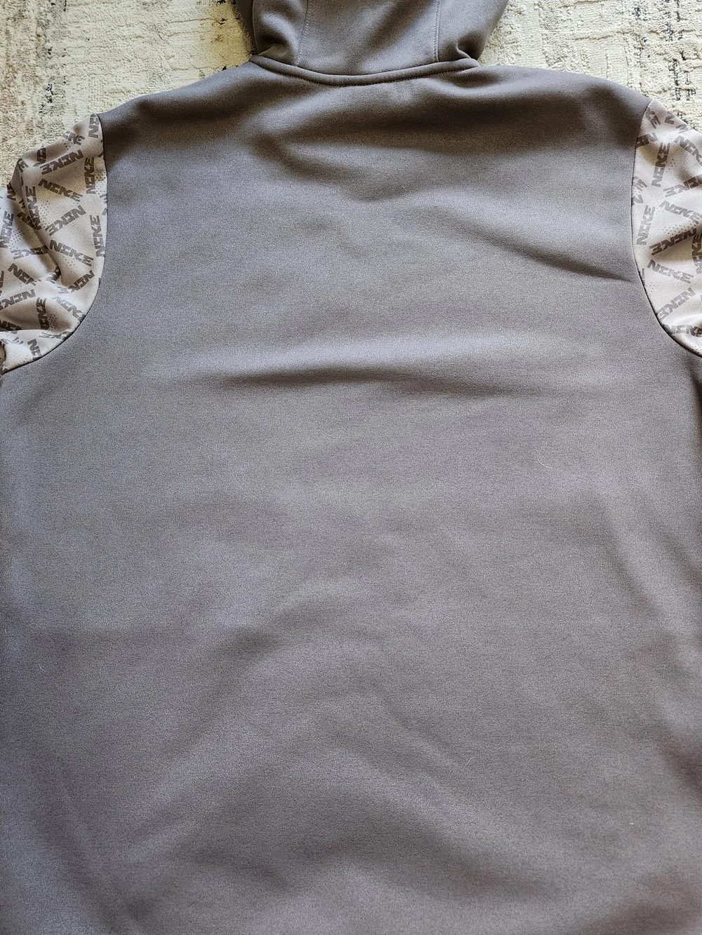 Nike Taupe Patterned-Sleeve Hoodie